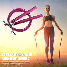Load image into Gallery viewer, 3m High Speed Aerobic Steel Wire Skipping Rope Aluminum Handle Steel Wire Jump Rope Ball Bearing Skipping Rope With Aluminium Alloy Handle And Ball Bearing Tangle-Free Exercise Rope For Fat Burning Exercises Training Fitness
