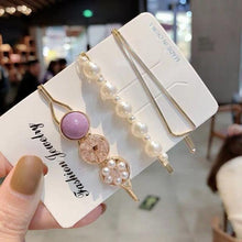 Load image into Gallery viewer, 3pcs/Set Fashion Hair Clips Women Girls Elegant Pearls Geometric Hairpin Sweet Hair Ornament Barrette Headband Hair Accessories For Women

