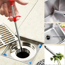 Load image into Gallery viewer, 4-Claw Pipe Clog Remover, Spring Plumbing Tool for Kitchen Bathroom, Hair and Debris Catcher
