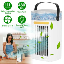 Load image into Gallery viewer, 4-in-1 Evaporative Air Cooler Water Mist Cooling Fan
