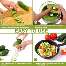 将图片加载到图库查看器，4-in-1 Fruit Vegetable Slicer Adjustable Spiral Grater
