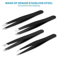Load image into Gallery viewer, 4-in-1 Professional Stainless Steel Tweezers for Eyebrows

