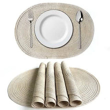 将图片加载到图库查看器，4-Pack: Cotton Oval Dining Mat
