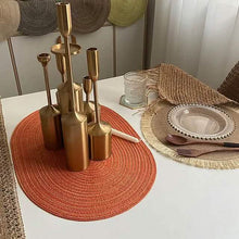将图片加载到图库查看器，4-Pack: Cotton Oval Dining Mat
