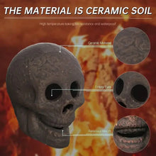 将图片加载到图库查看器，4-Pack: Halloween Fire Pit Skull Ceramic Props
