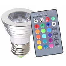 将图片加载到图库查看器，4-Pack: Magic Light LED Light Bulb (E27 3W) with Remote - 16 Colors

