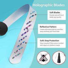 Load image into Gallery viewer, 4-Pack: Portable Table Top Fly Fan Fly Spinner with Holographic Blades
