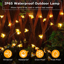 Load image into Gallery viewer, 4-Pack: Solar Powered Stake Bee Light 2 Lighting Mode Lifelike Firefly

