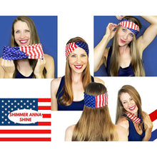 Load image into Gallery viewer, 4-Pack: USA American Flag Headbands

