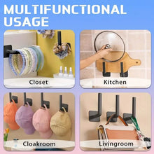 将图片加载到图库查看器，4-Pack: Wall Hat Rack, L-Shaped Storage Rack with Strong Adhesive
