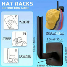 将图片加载到图库查看器，4-Pack: Wall Hat Rack, L-Shaped Storage Rack with Strong Adhesive
