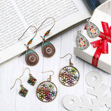 将图片加载到图库查看器，4-Pair: Bohemian Vintage Dangle Earrings
