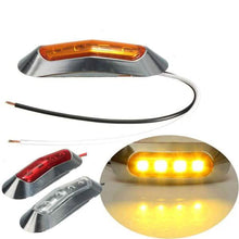 将图片加载到图库查看器，4-Piece: 12V-24V 4 LED Side Marker Indicator Lights
