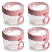 将图片加载到图库查看器，4-Piece: 20 Oz Oat Containers with Lids and Folding Spoons

