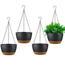 将图片加载到图库查看器，4-Piece: 9.64" Diameter Hanging Planter with Drainage Holes
