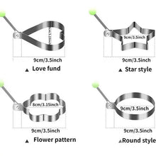 将图片加载到图库查看器，4-Piece Set: Stainless Steel Creative Egg Ring Molds
