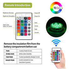 Load image into Gallery viewer, 4-Piece: Submersible RGB LED Lights

