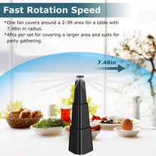 Load image into Gallery viewer, 4-Pieces: Fly Repellent Fan Table Top Battery Powered Bug Deterrent
