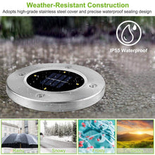 将图片加载到图库查看器，4-Pieces: Solar Waterproof Ground Light
