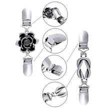 Load image into Gallery viewer, 4-Pieces: Vintage Sweater Shawl Clips Retro Cardigan Collar Clips
