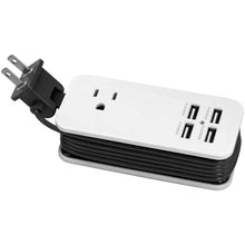 将图片加载到图库查看器，4 Port USB with Single AC Extendable Wire Charging Station
