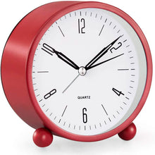 Load image into Gallery viewer, 4" Super Silent Non Ticking Analog Alarm Clock with Night Light
