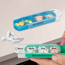 将图片加载到图库查看器，4 Times A Day, Black 7 Day Stackable Daily Pill And Medicine Organizer
