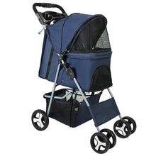Load image into Gallery viewer, 4 Wheels Pet Foldable Stroller
