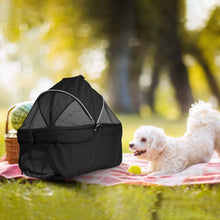 将图片加载到图库查看器，4 Wheels Pet Stroller Foldable with Removable Liner Storage Basket
