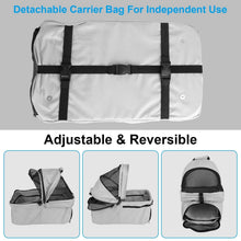 将图片加载到图库查看器，4 Wheels Pet Stroller Foldable with Removable Liner Storage Basket

