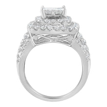 Load image into Gallery viewer, 14KT White Gold Round and Princess Diamond Ring (2 1/4 cttw, H-I Color, SI1-SI2 Clarity)
