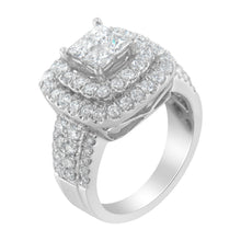 Load image into Gallery viewer, 14KT White Gold Round and Princess Diamond Ring (2 1/4 cttw, H-I Color, SI1-SI2 Clarity)
