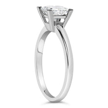 Load image into Gallery viewer, 14K White Gold 1.0 Cttw Princess Lab-Grown Diamond Solitaire Engagement  Ring (F-G Color, VS1-VS2 Clarity) - Ring Size 7
