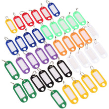 Load image into Gallery viewer, 40-Pack: Uniclife Tough Plastic Key Tags with Split Ring Label Window

