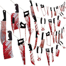 Load image into Gallery viewer, 40-Pieces Set: Halloween Moon Ship Bloody Wreath Banners
