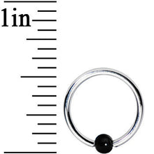 Load image into Gallery viewer, 16G 3/8 Black Titanium Ball BCR Captive Ring
