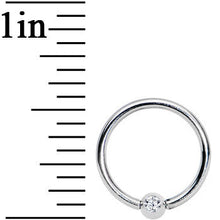 Load image into Gallery viewer, 16G 3/8 Clear Crystal BCR Captive Ring
