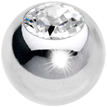 将图片加载到图库查看器，3mm Stainless Steel Clear Gem Replacement Ball
