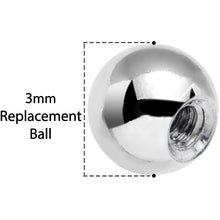 将图片加载到图库查看器，3mm Stainless Steel Clear Gem Replacement Ball
