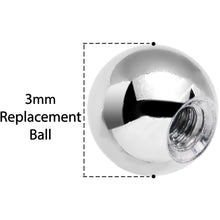 将图片加载到图库查看器，3mm Stainless Steel Aurora Gem Replacement Ball
