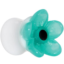 将图片加载到图库查看器，1/2 Acrylic Aqua Flower Saddle Plug
