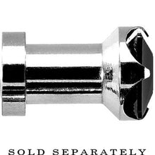 Load image into Gallery viewer, 4G Stainless Steel Black Square CZ Screw Fit Tunnel
