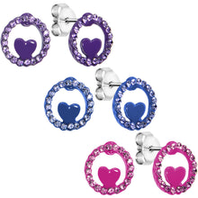 将图片加载到图库查看器，Heart Loop Stud Earrings Set
