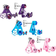 Load image into Gallery viewer, Floral Kisses and Butterfly Hugs Stud Earring Set
