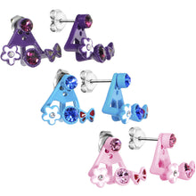 Load image into Gallery viewer, Floral Kisses and Butterfly Hugs Stud Earring Set
