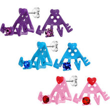 Load image into Gallery viewer, Love Times Three Stud Earring Set
