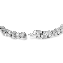 Load image into Gallery viewer, 14K White Gold 1/2 Cttw Diamond Knotted Byzantine Link Bracelet (H-I Color, I2-I3 Clarity) - 7" Inches
