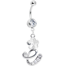 将图片加载到图库查看器，Crystalline Gem Flower Flourish Belly Ring
