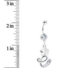 将图片加载到图库查看器，Crystalline Gem Flower Flourish Belly Ring
