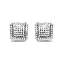 Load image into Gallery viewer, 10K White Gold 1.0 Cttw Diamond  Composite with Halo Stud Earrings (H-I Color, I1-I2 Clarity)
